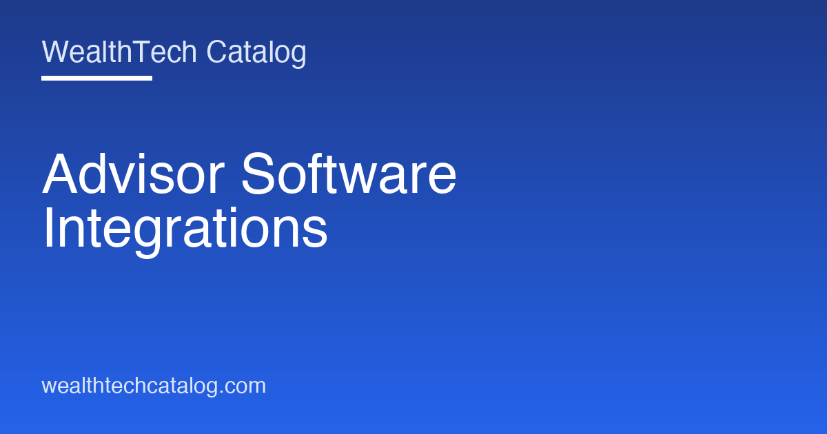 Salesforce wealth management software integration